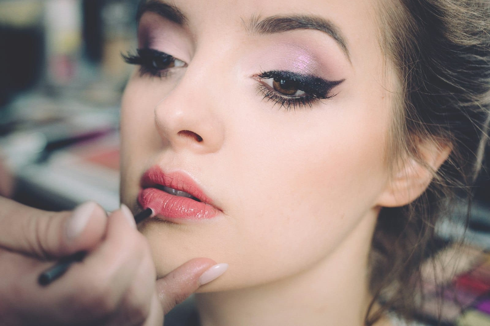 Professional makeup brushes